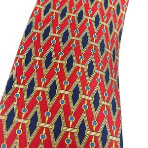 Tom James Green Label Red and Blue All Silk Tie
